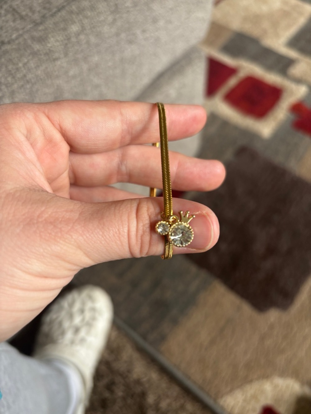 Gold-Tone Crystal Accent Women's Bracelet